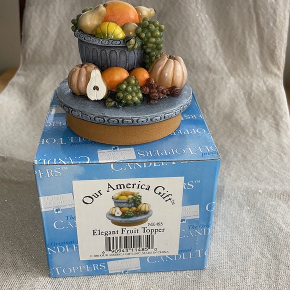 Vintage, elegant fruit, candle topper - Picture 3 of 12